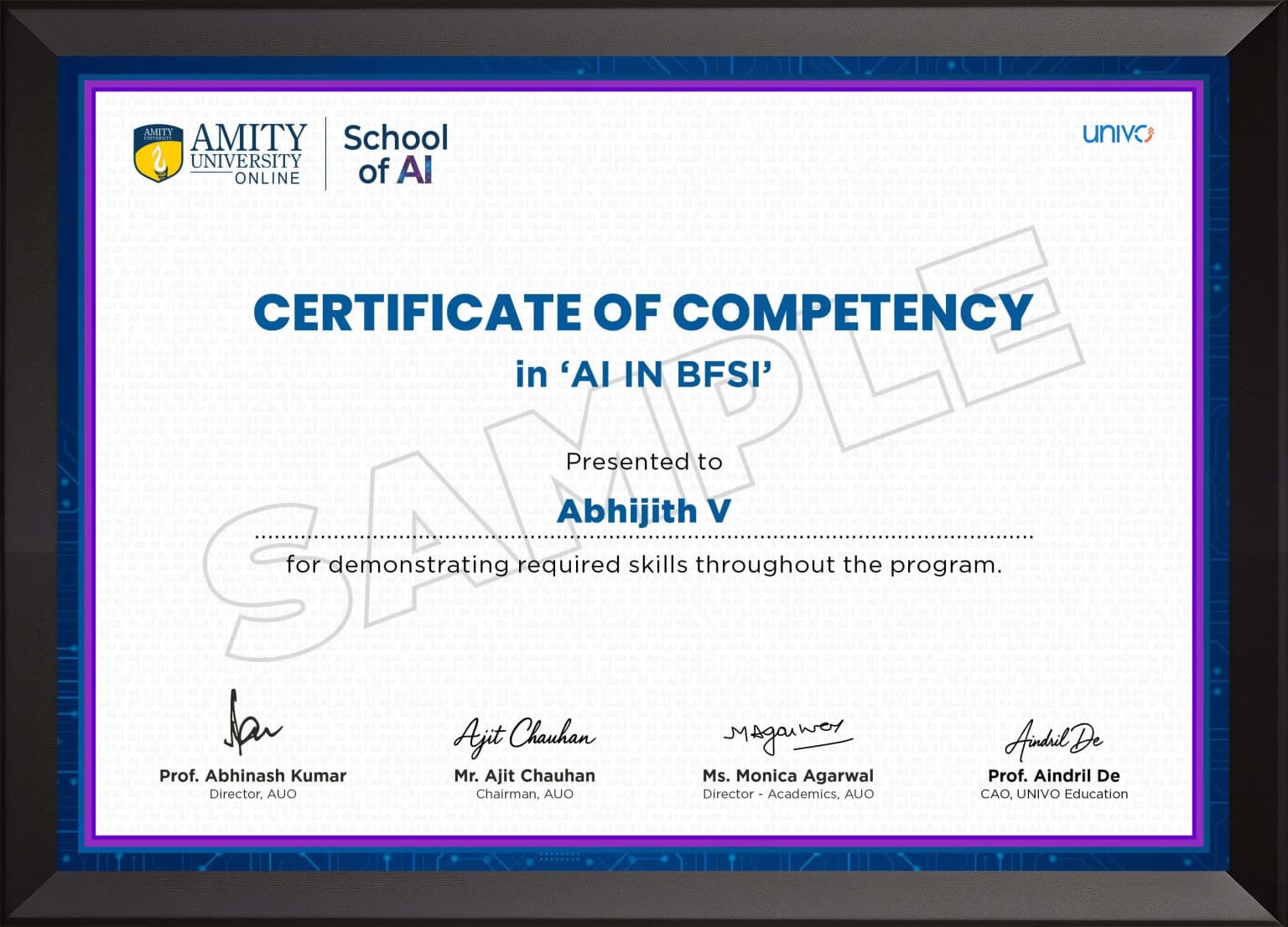 Certificate mockup