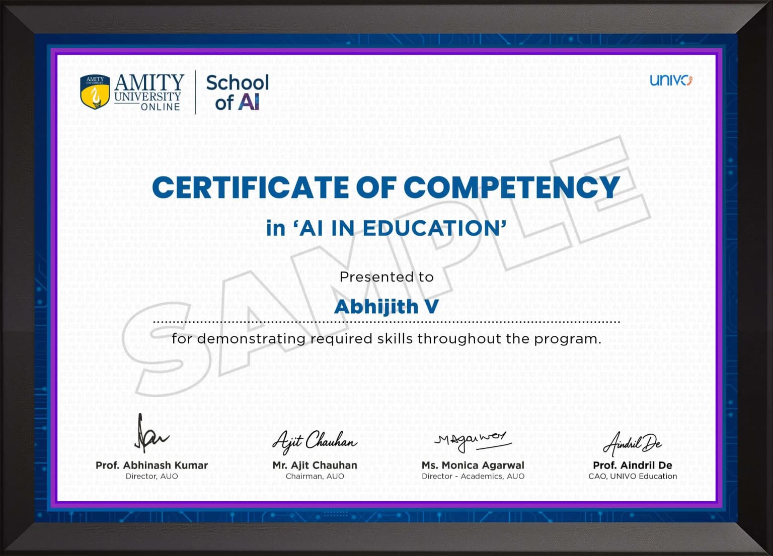 Certificate mockup