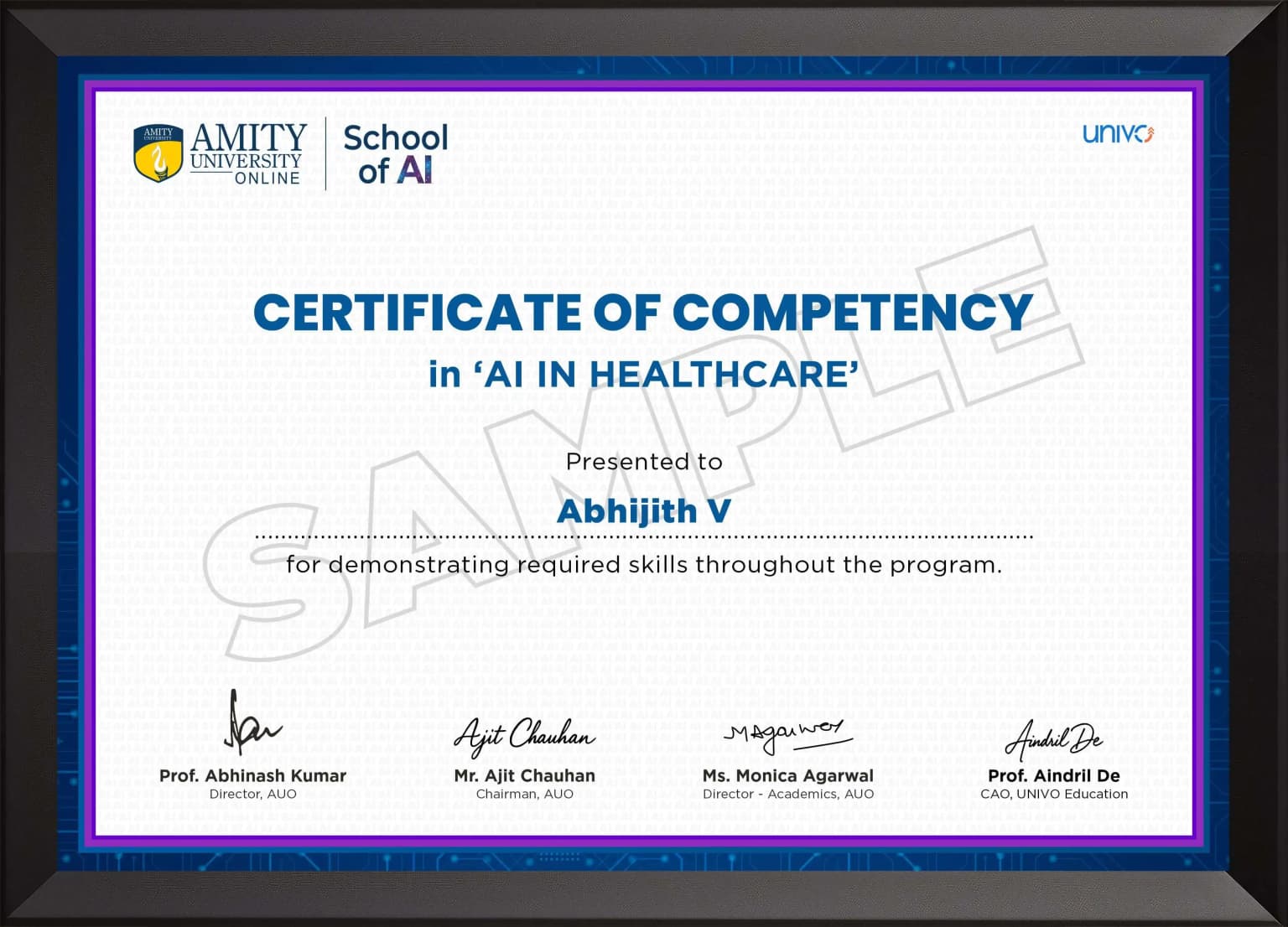 Certificate mockup