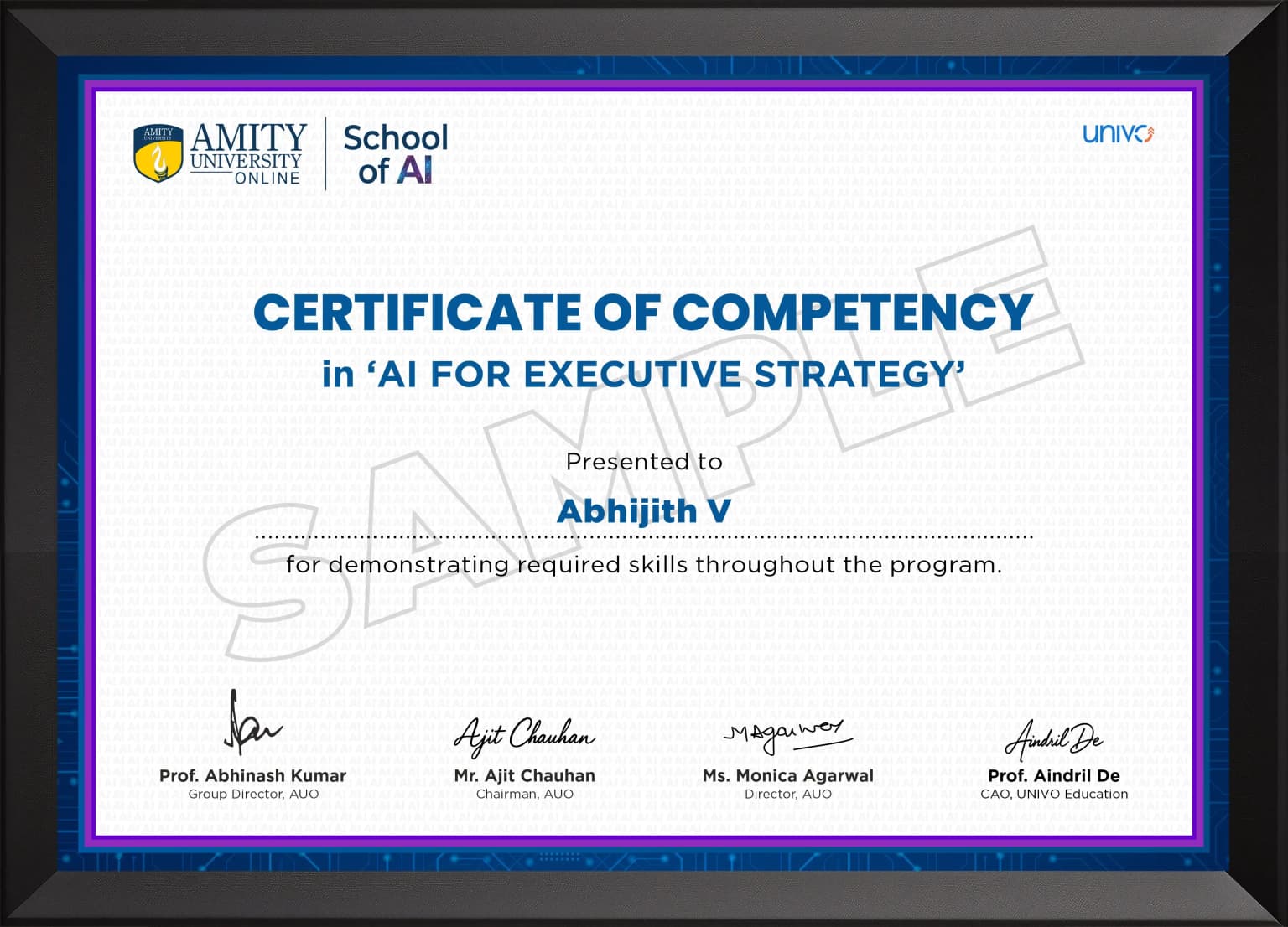 Certificate mockup