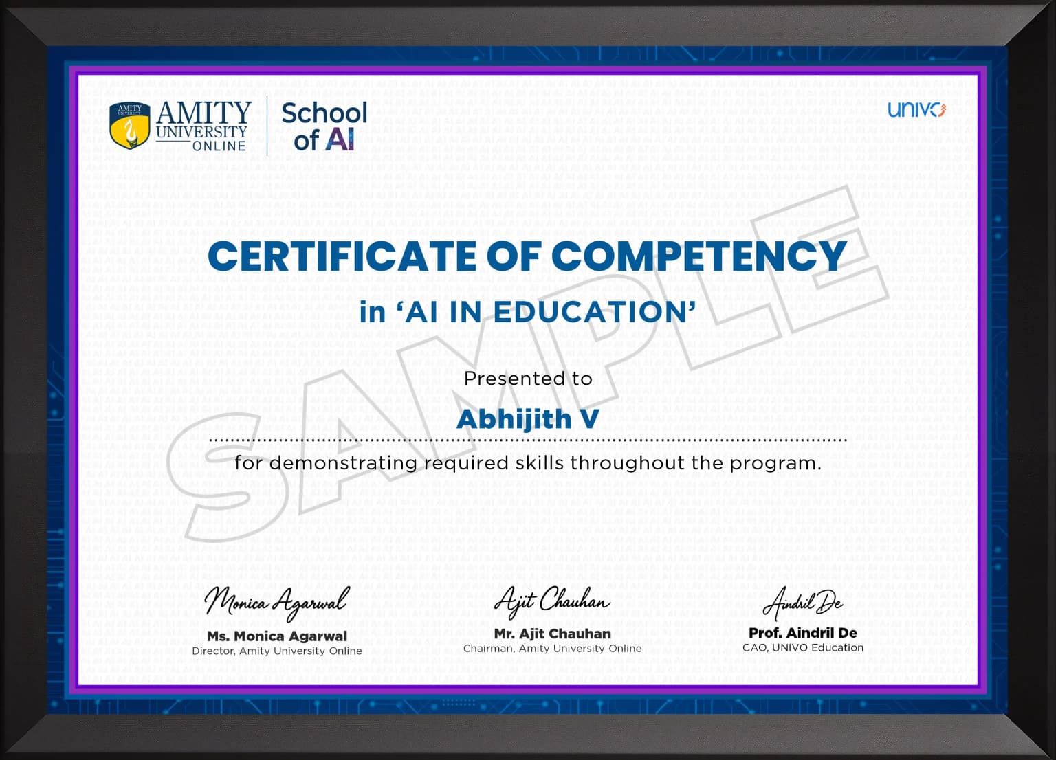 Certificate mockup