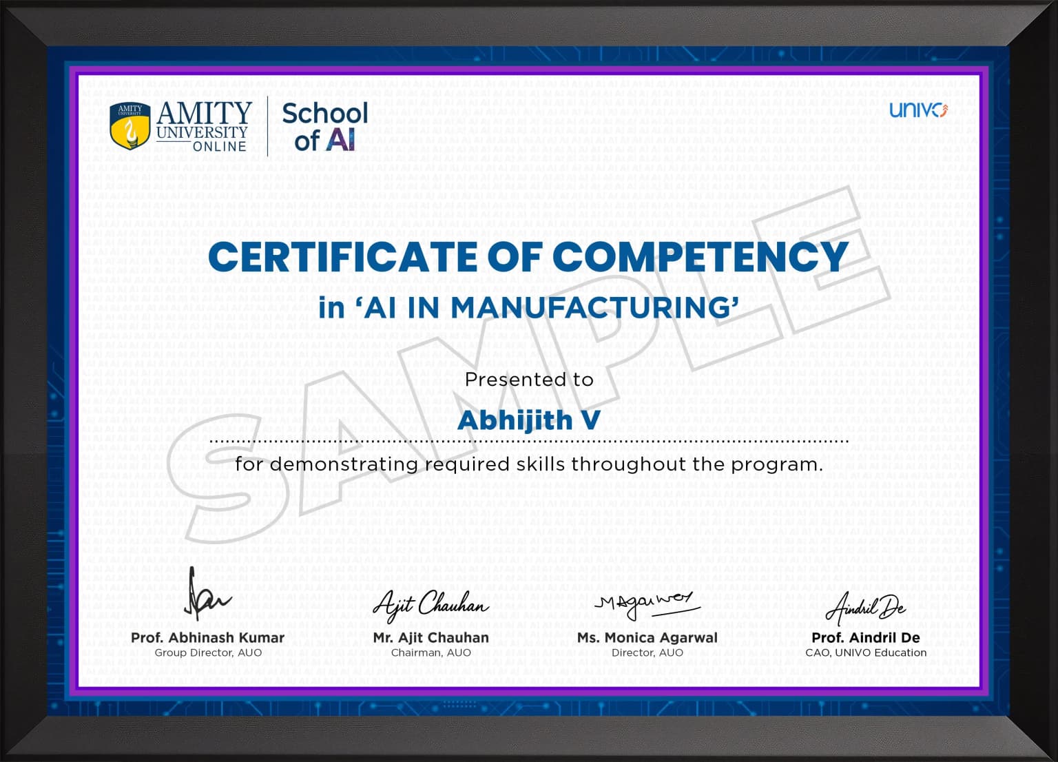 Certificate mockup