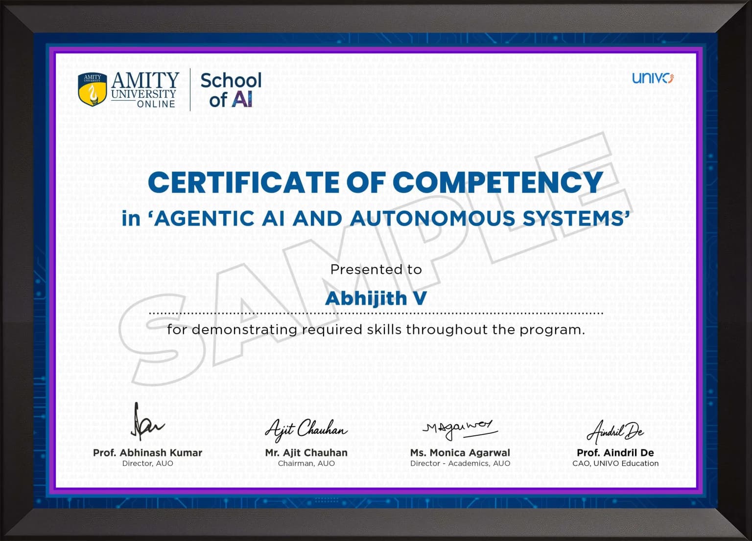 Certificate mockup