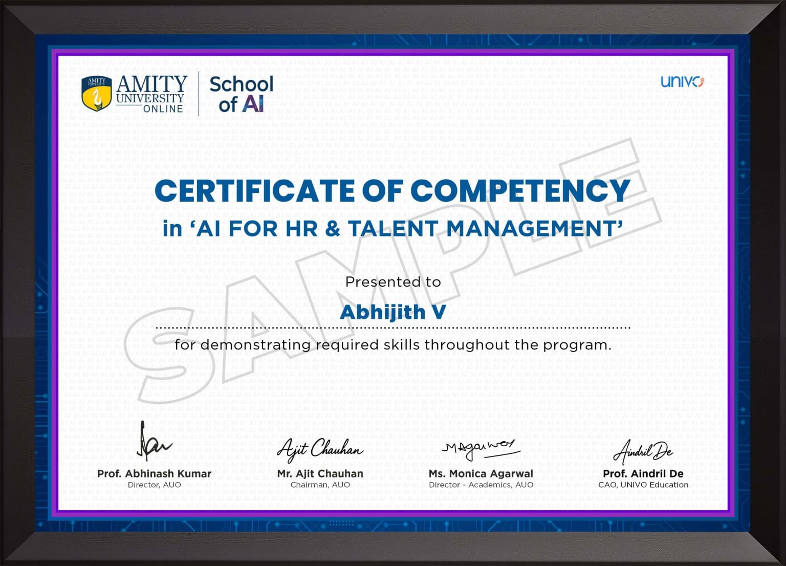 Certificate mockup