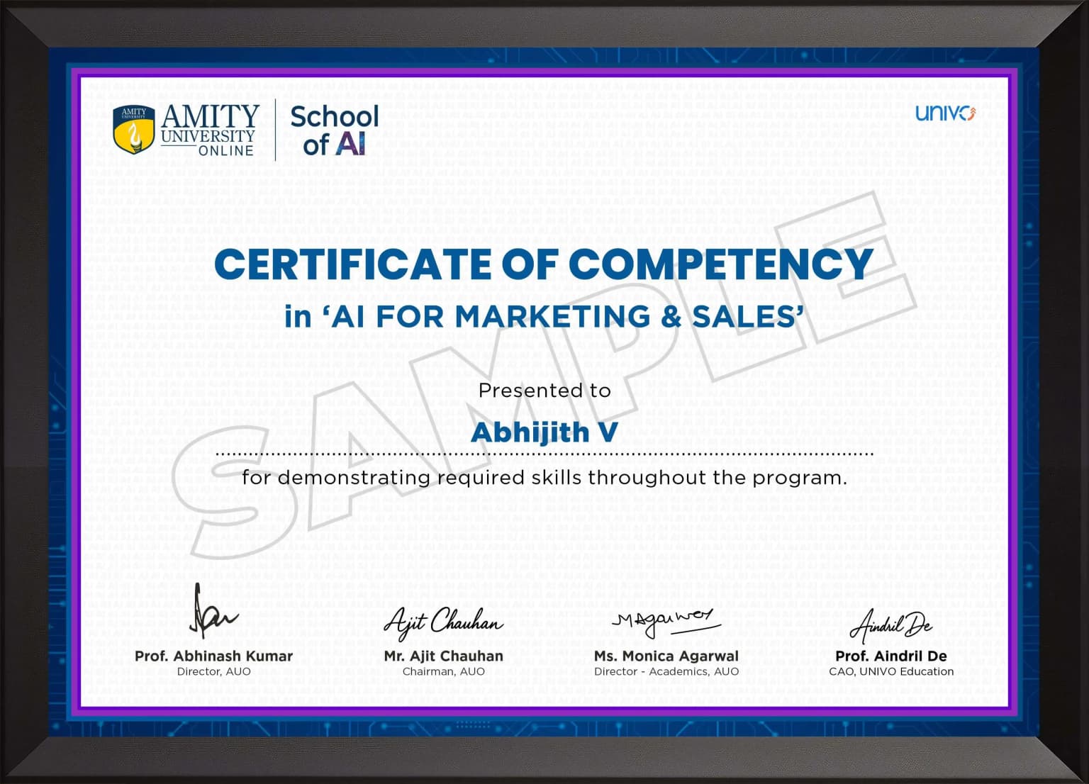 Certificate mockup